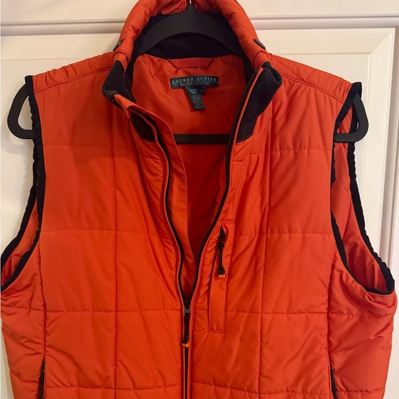 Lauren Ralph Lauren Jackets & Blazers - Lauren Ralph Lauren Women's Orange Quilted Vest Size - Large